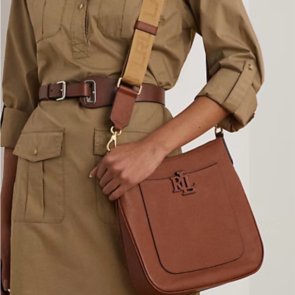 Ralph Lauren Tan Leather Shoulder or cross body bag